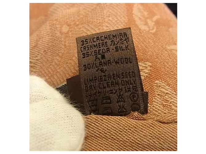 Chal de cachemira, seda y lana naranja Loewe para mujeres - vista 5
