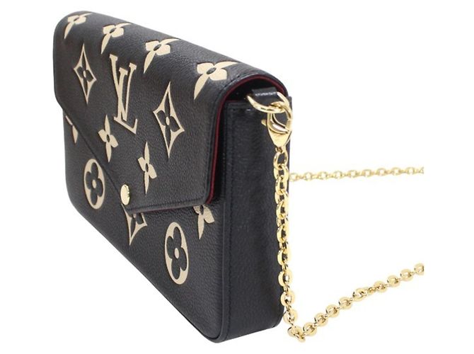 Borsa a Spalla Pochette Felicie Monogram Empreinte Louis Vuitton Nero Multicolore Beige - vista 4