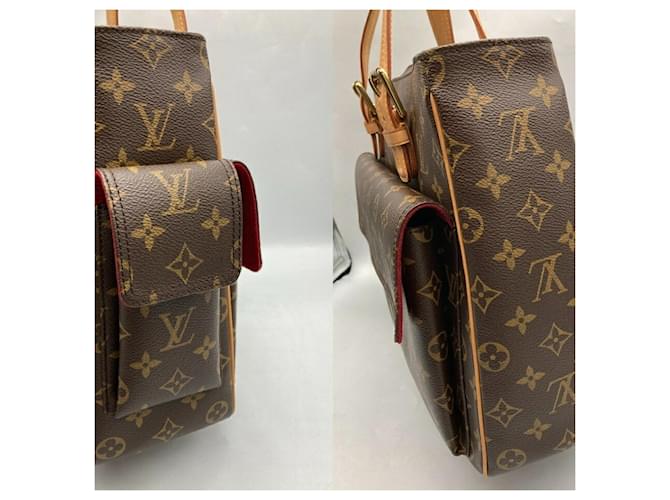 Borsa Louis Vuitton Monogram Multiply Cite Marrone - vista 3