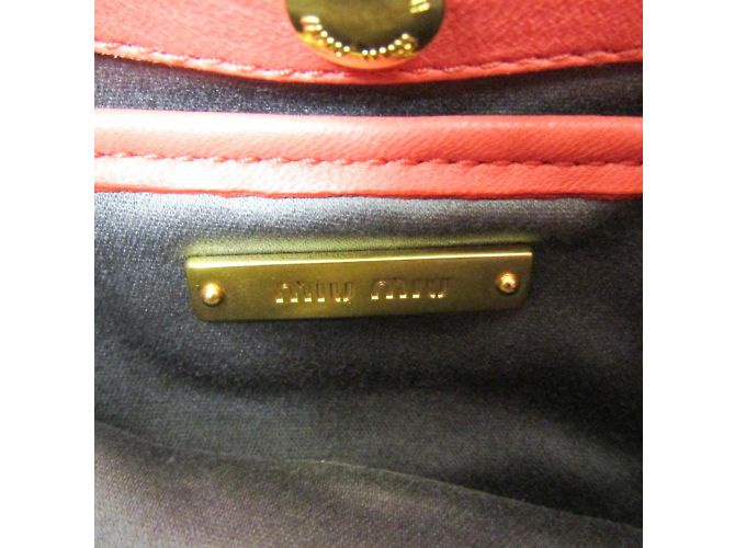 Pochette a catena Miu Miu Rosso - vista 16