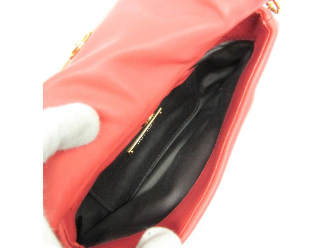 Pochette a catena Miu Miu Rosso - vista 3