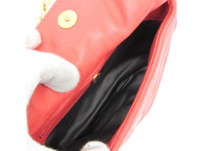 Pochette a catena Miu Miu Rosso - vista 4