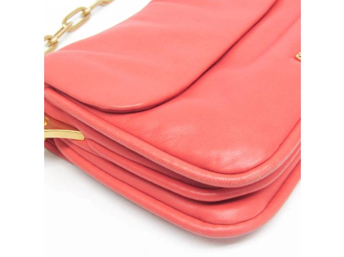 Pochette a catena Miu Miu Rosso - vista 5