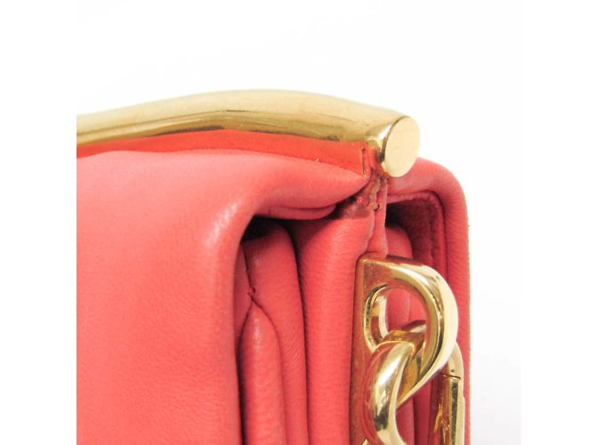 Pochette a catena Miu Miu Rosso - vista 7