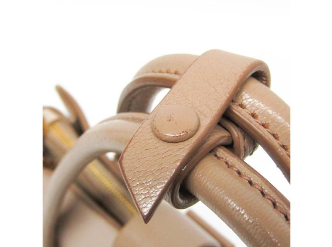 Borsa in pelle Miu Miu MADRAS 5BA104 in rosa beige - vista 12
