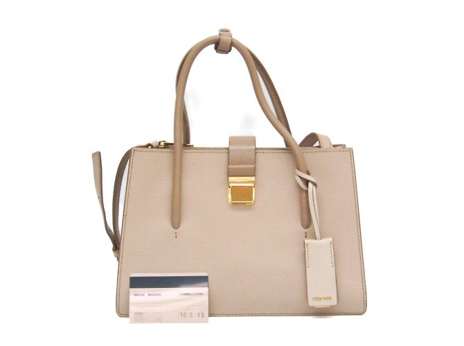 Borsa in pelle Miu Miu MADRAS 5BA104 in rosa beige - vista 2
