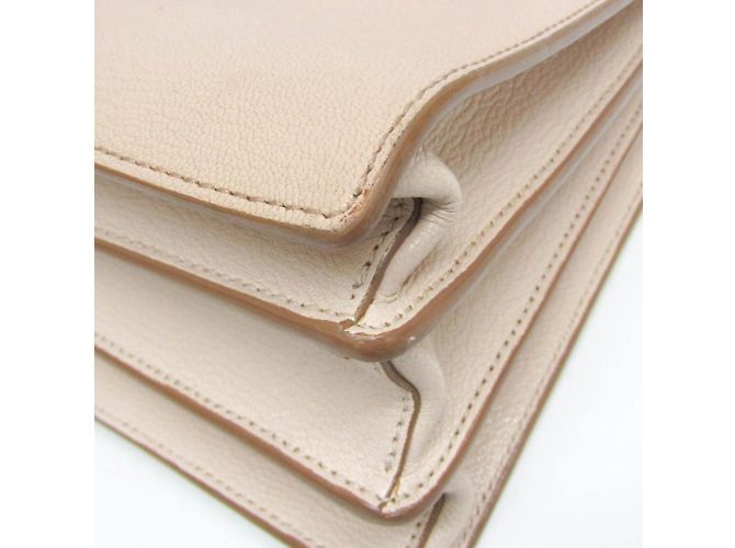 Borsa in pelle Miu Miu MADRAS 5BA104 in rosa beige - vista 5