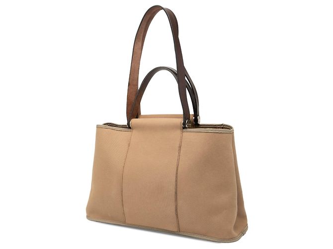 Hermès Cabag Elan PM in Tela Marrone Beige - vista 2