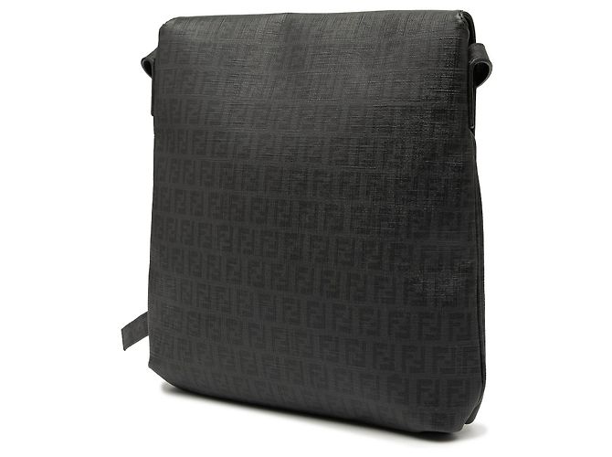 Borsa a tracolla Fendi Zucchino Spalmati nera Nero - vista 2
