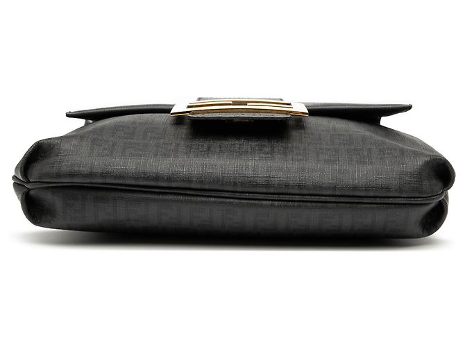 Borsa a tracolla Fendi Zucchino Spalmati nera Nero - vista 3