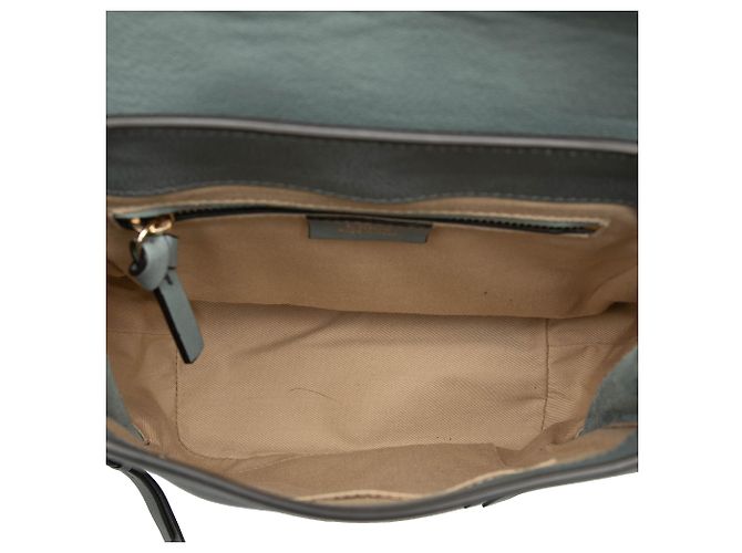 Mochila Faye média em couro de bezerro e camurça azul Chloé - vista 4