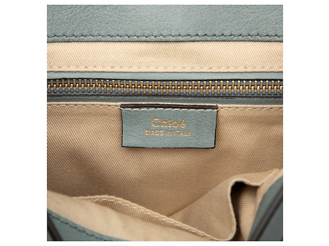 Mochila Faye média em couro de bezerro e camurça azul Chloé - vista 5