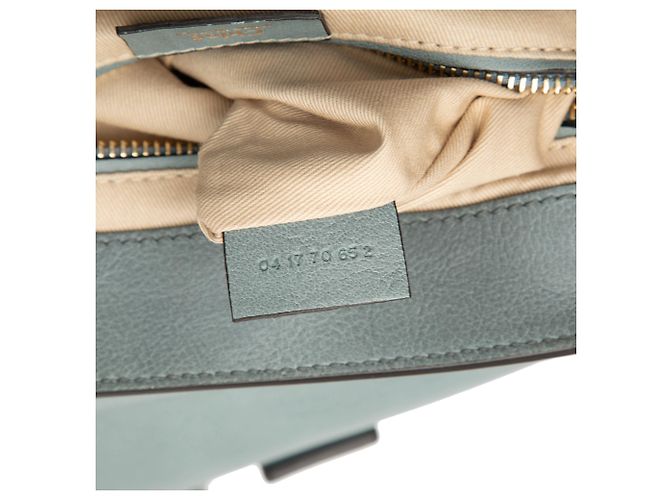 Mochila Faye média em couro de bezerro e camurça azul Chloé - vista 6
