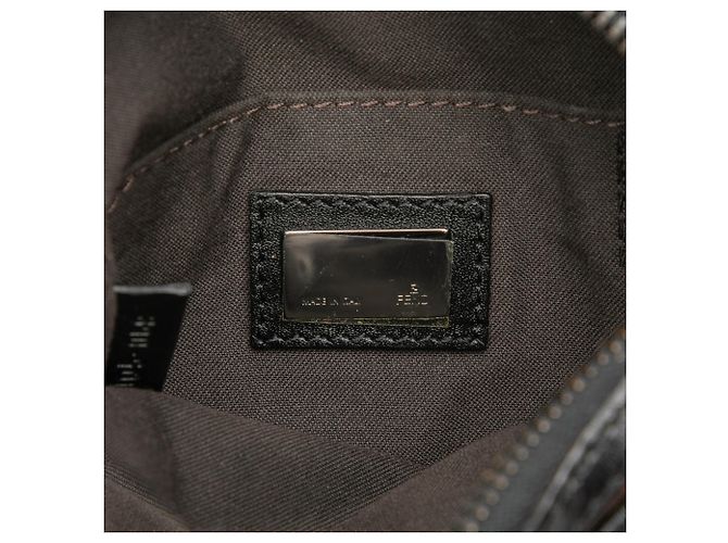 Fendi Brauner Zucchino Canvas Umhängetasche Dunkelbraun - Ansicht 5