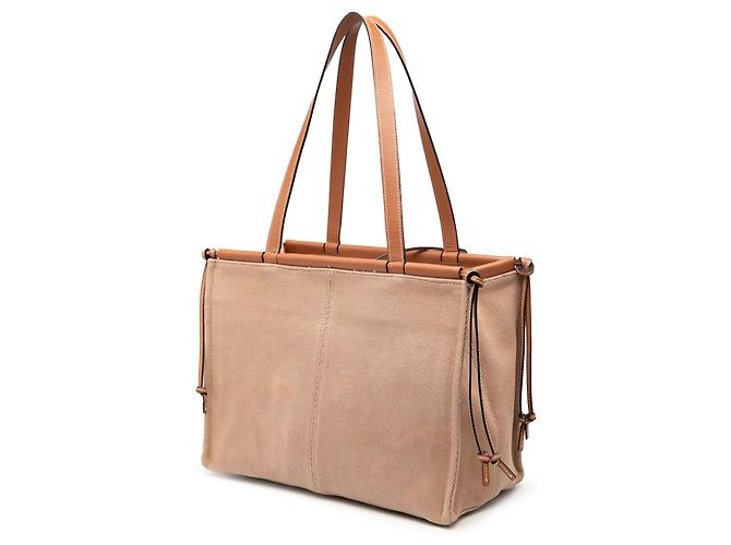LOEWE Kleine Braune Canvas-Tote Beige - Ansicht 2