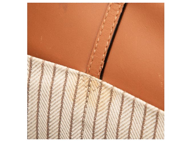 LOEWE Kleine Braune Canvas-Tote Beige - Ansicht 7