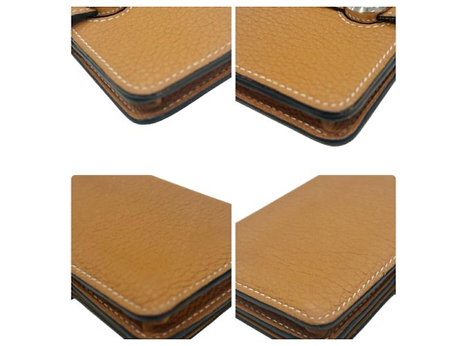Tarjetero Dogon de Hermès en Marrón Dorado Castaño - vista 5