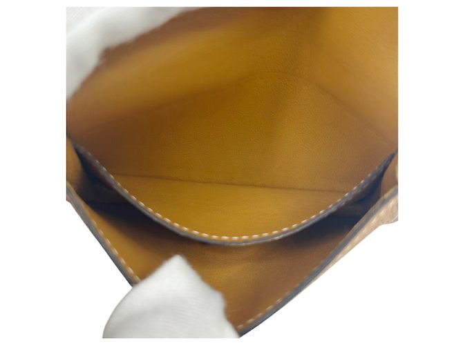 Tarjetero Dogon de Hermès en Marrón Dorado Castaño - vista 9