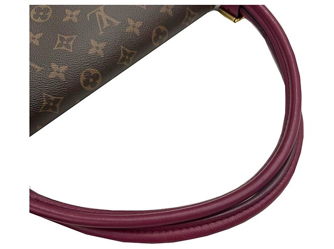 Borsa Olympe Louis Vuitton in pelle bordeaux e marrone Bordò - vista 11