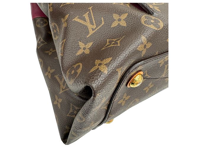 Borsa Olympe Louis Vuitton in pelle bordeaux e marrone Bordò - vista 4