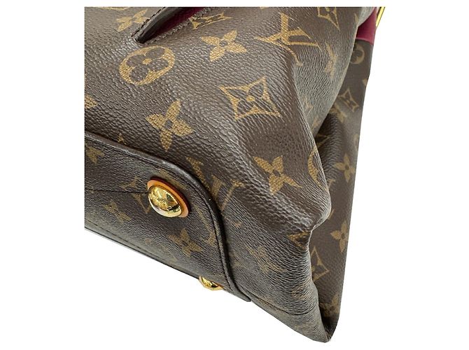 Borsa Olympe Louis Vuitton in pelle bordeaux e marrone Bordò - vista 5