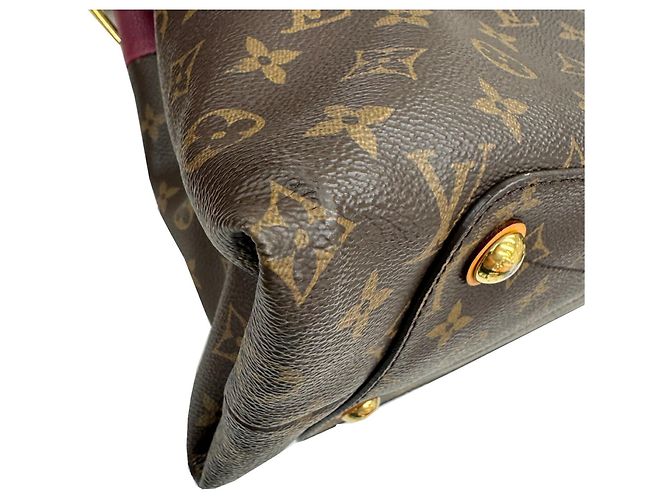 Borsa Olympe Louis Vuitton in pelle bordeaux e marrone Bordò - vista 6