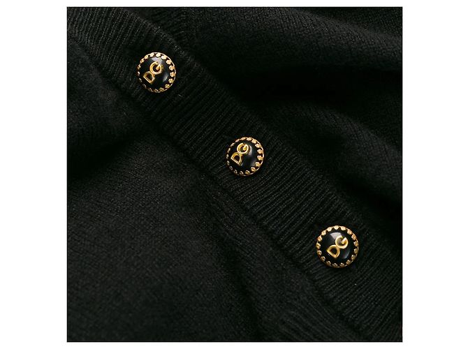 Dolce & Gabbana Cropped Cashmere Cardigan mit V Ausschnitt Schwarz - Ansicht 5