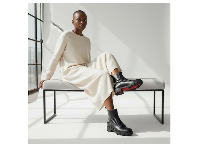 Stivaletti Maddic Max Christian Louboutin in pelle nera 40 - vista 3