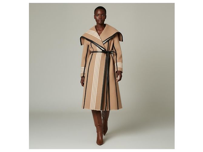 Abrigo Oversize de Lana Burberry Beige - vista 4