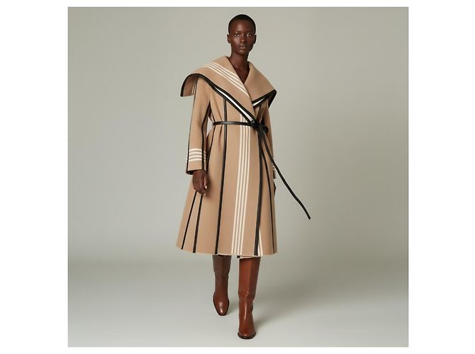 Abrigo Oversize de Lana Burberry Beige - vista 5