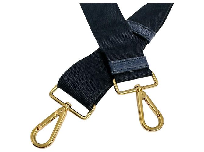 Borsa Tote Canapa Prada in denim blu - vista 18