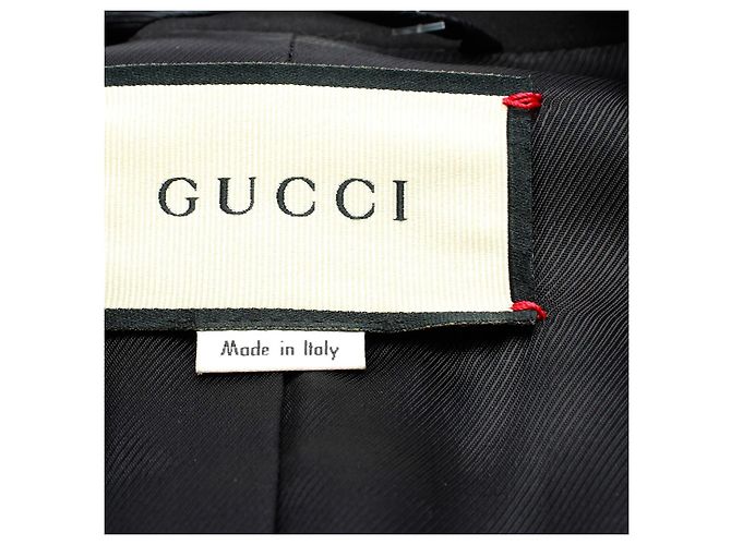 Blazer Gucci con bordado de escudo negro de viscosa - vista 10