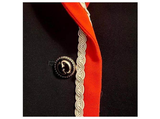 Blazer Gucci con bordado de escudo negro de viscosa - vista 8