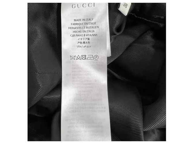 Blazer Gucci con bordado de escudo negro de viscosa - vista 9