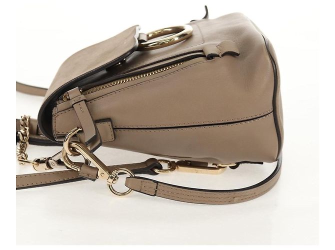 Chloé Zaino Faye in pelle e suede Chloe - Piccolo Marrone - vista 3