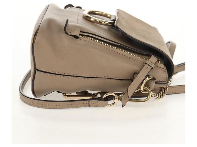 Chloé Zaino Faye in pelle e suede Chloe - Piccolo Marrone - vista 4