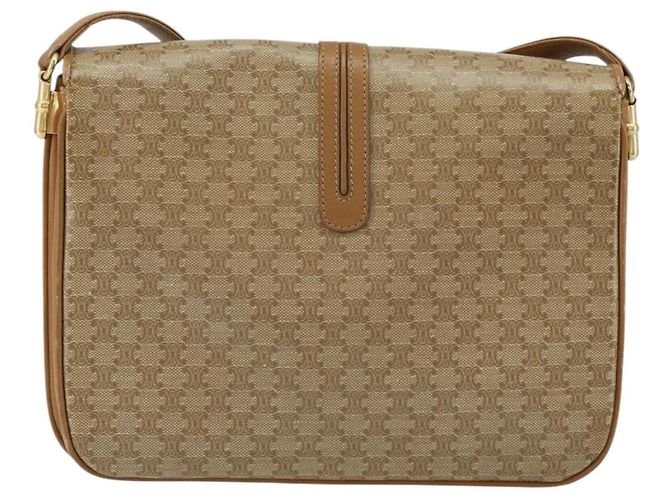 Céline Bolso de Hombro Celine Macadam de Lona Beige - vista 2