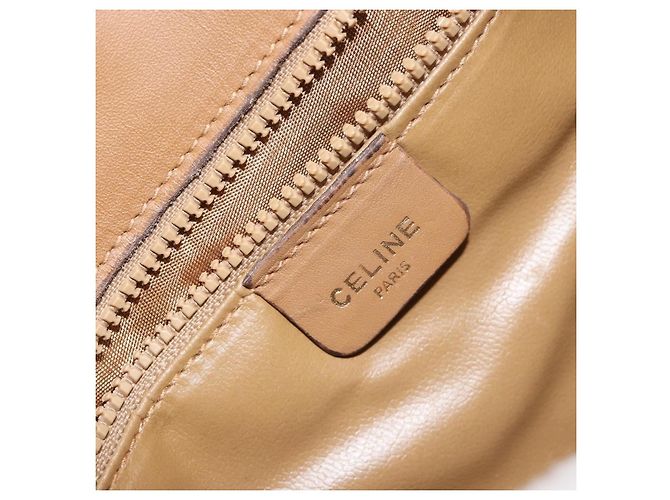 Céline Bolso de Hombro Celine Macadam de Lona Beige - vista 6