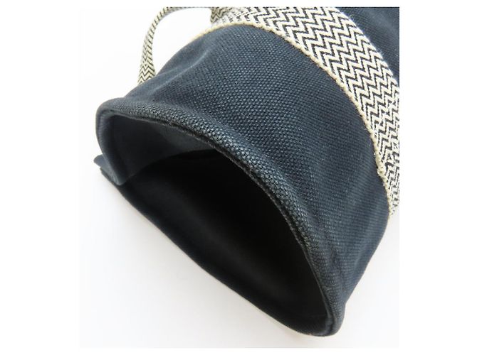 Hermès Cannes PM Canvas Tote Bag Schwarz - Ansicht 6