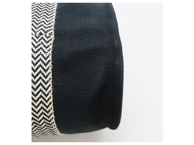 Hermès Cannes PM Canvas Tote Bag Schwarz - Ansicht 8