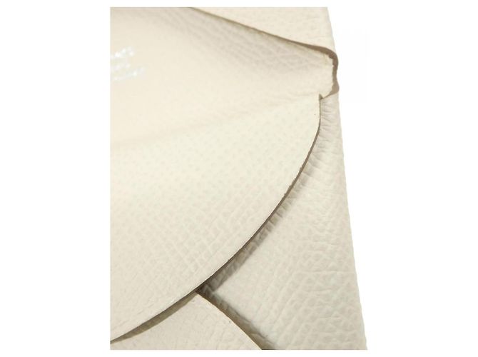 Portamonete Calvi Duo Epsom Hermès Bianco - vista 3