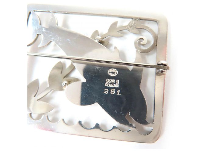 Autre Marque Spilla in argento 925 Dolphin di Georg Jensen - vista 5