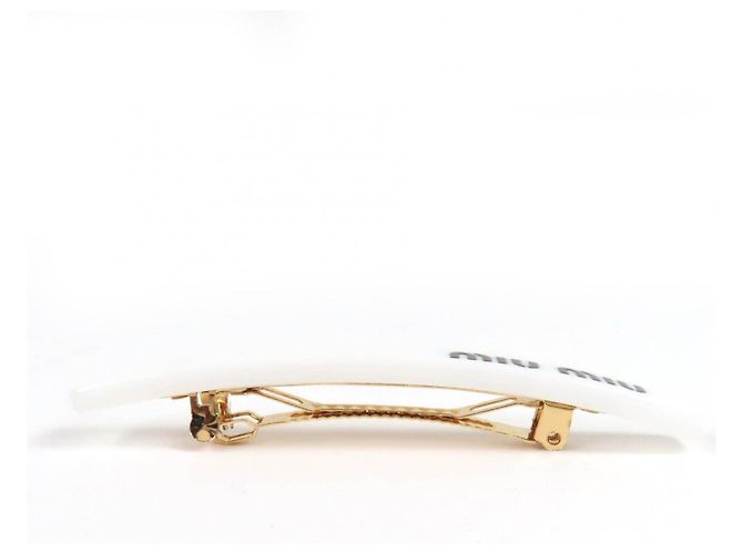 Miu Miu Fermaglio per capelli MiuMiu Valletta Nero Bianco - vista 4