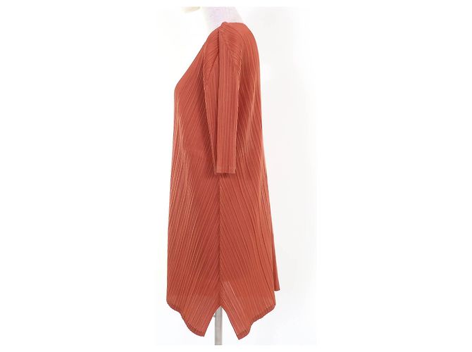 Issey Miyake PLEATS PLEASE EINE-TEIL POLYESTER-KLEID Orange - Ansicht 2