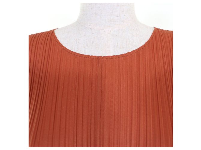 Issey Miyake PLEATS PLEASE EINE-TEIL POLYESTER-KLEID Orange - Ansicht 4