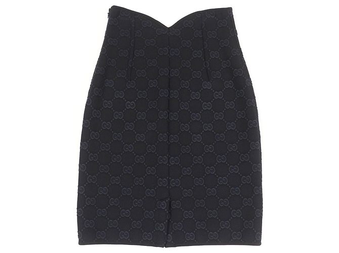 Falda de crepé de viscosa GG de Gucci Negro - vista 2