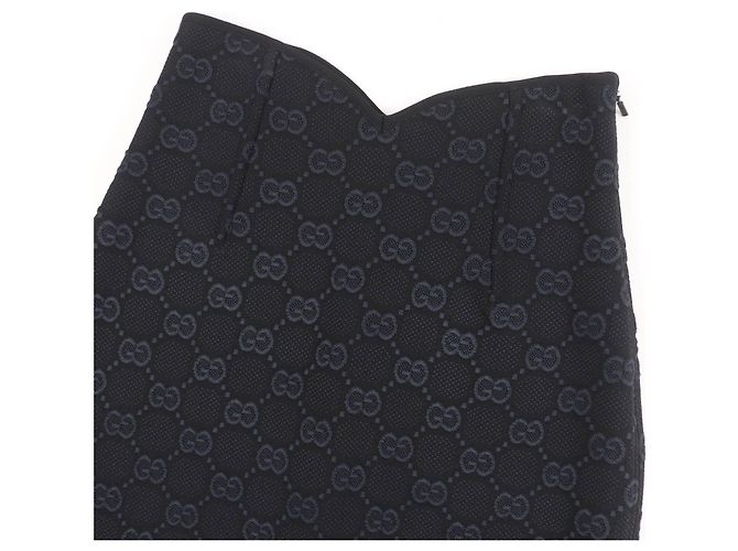 Falda de crepé de viscosa GG de Gucci Negro - vista 3