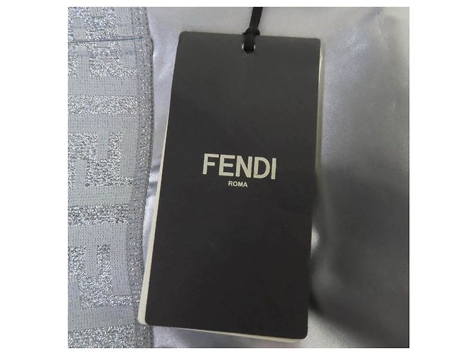 Top de nylon con logo FF en patrón Zucca de Fendi Plata - vista 11