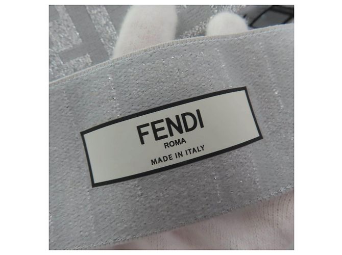 Top de nylon con logo FF en patrón Zucca de Fendi Plata - vista 5