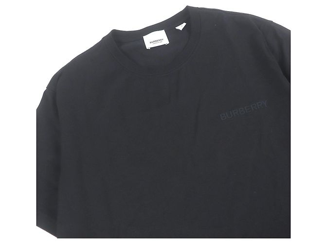 Camiseta de algodón bordada con el logo de Burberry Negro - vista 2